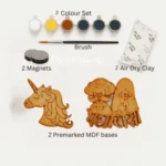 Unicorn & Padharo Sa MDF Fridge Magnet DIY Kit